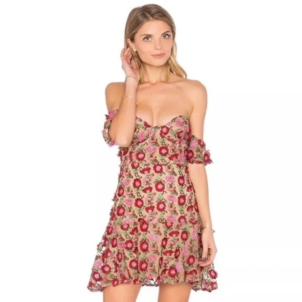 For Love & Lemons Rosebud Mini Dress